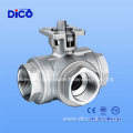 Casting steel floating 3 way ball valve